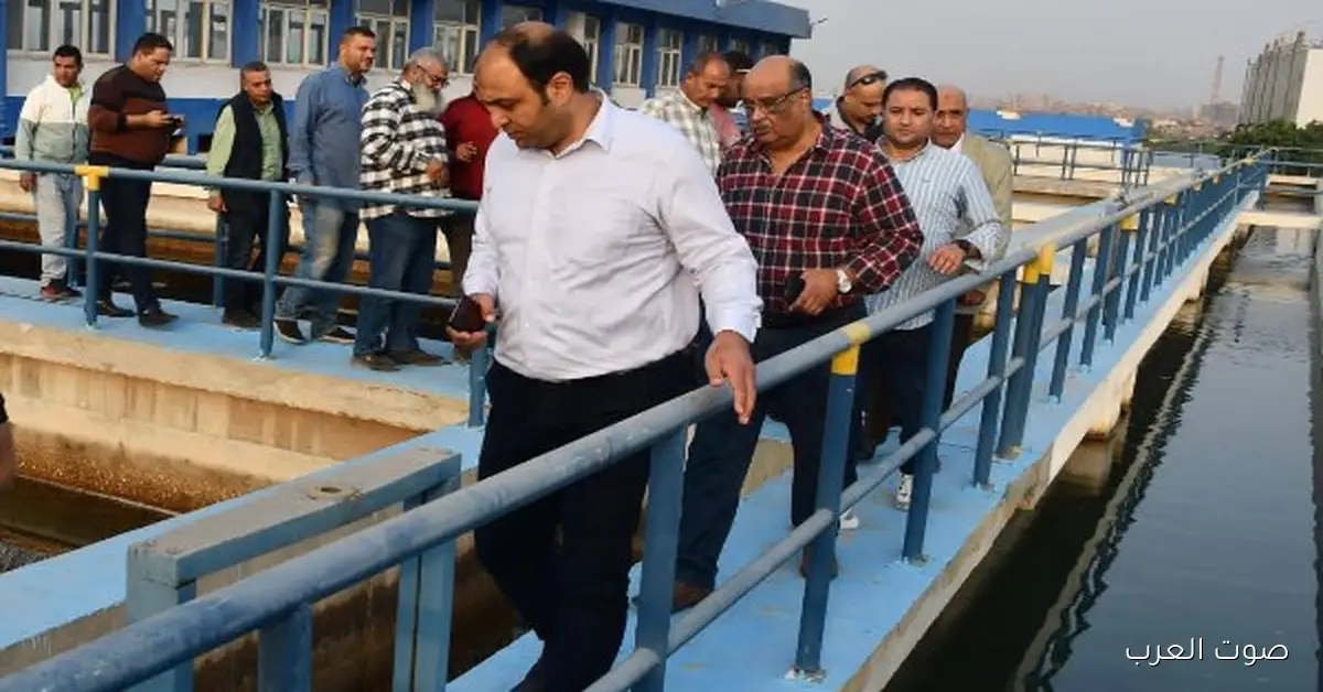 رئيس مياه الشرب في الجيزة يتابع تشغيل وصيانة محطة مياه إمبابة