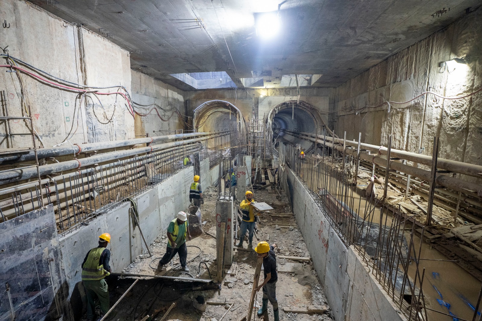 النقل تنشر صور جديدة للمرحلة الأولى من الخط الرابع لمترو الأنفاق 11 1764907243 213 النقل تنشر صور جديدة للمرحلة الأولى من الخط الرابع لمترو