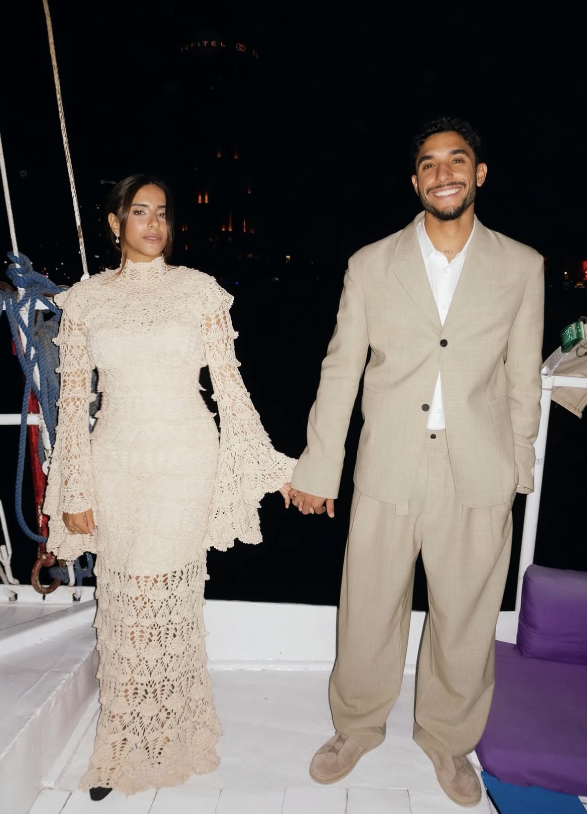 فرحتي تكمل.. عمر مرموش يحتفل بخطوبته على نيل مصر 5 صورة مرموش وخطيبته