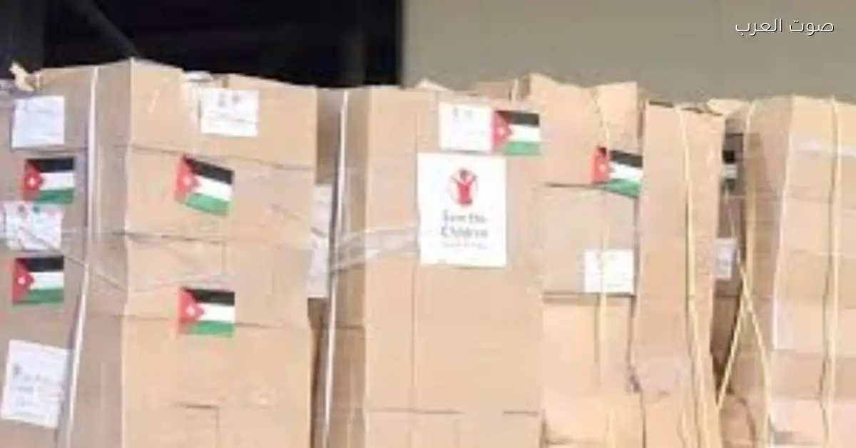 الأردن بعت قافلة مساعدات غذائية لليمن