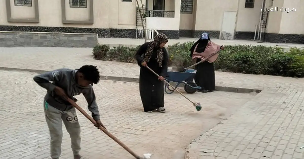 جهاز حدائق أكتوبر يعزز جهود النظافة في منطقة فالي تاورز