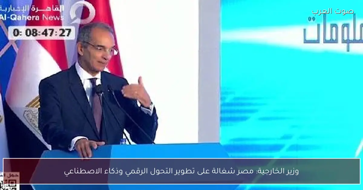 وزير الخارجية: مصر شغالة على تطوير التحول الرقمي وذكاء الاصطناعي