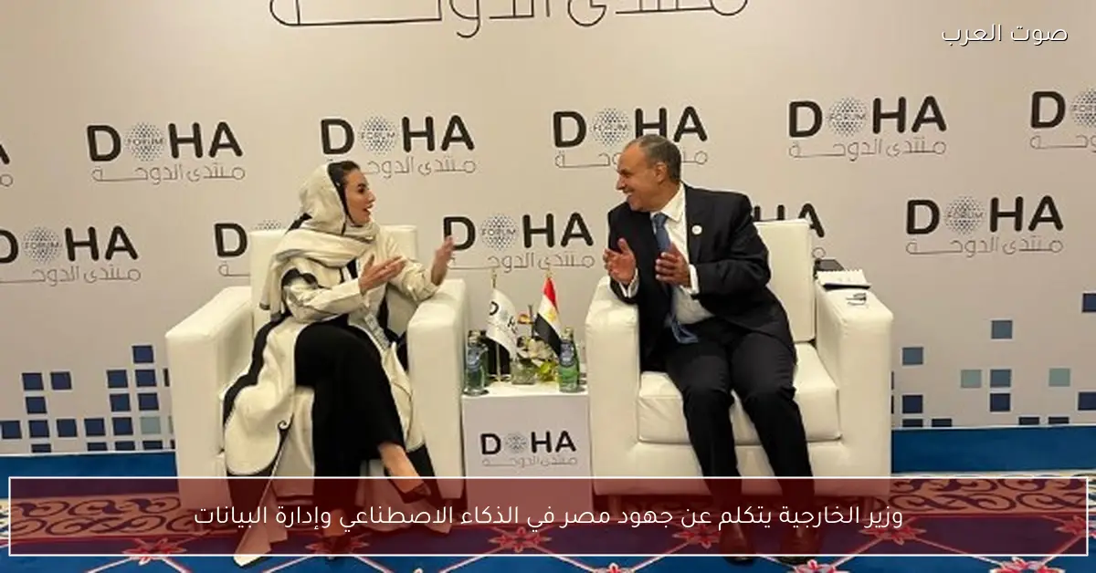 وزير الخارجية يتكلم عن جهود مصر في الذكاء الاصطناعي وإدارة البيانات